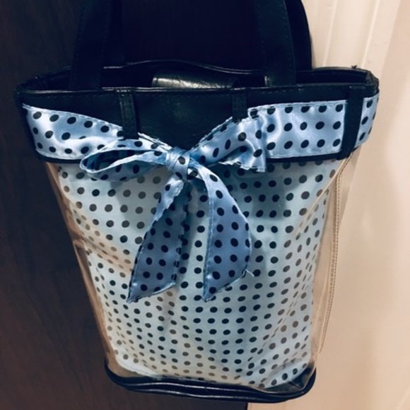 Ladies Clear Stadium Tote ( Bucket) Bag With LINER/CLUB/SPORTS APPROVE BAG - Picture 3 of 14